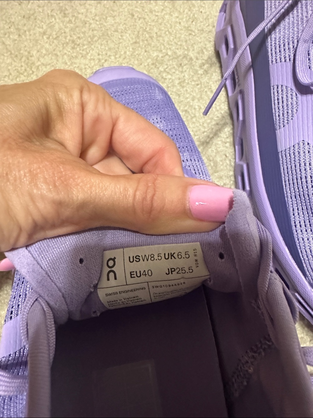 On Running Women's Cloudswift Athletic Shoes - Lilac - Picture 6 of 6